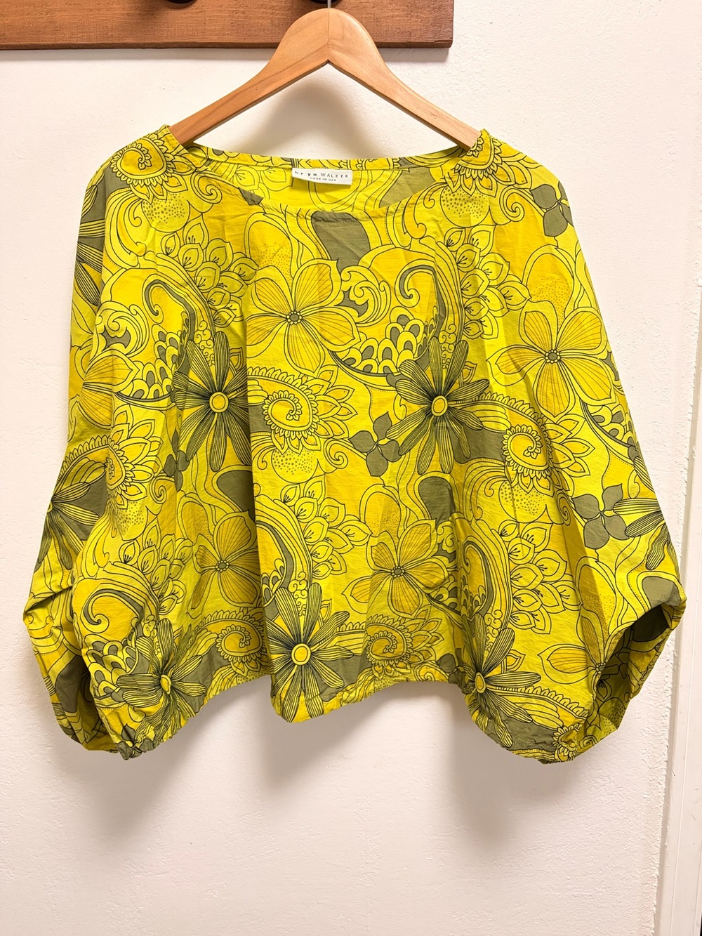 bryn Walker Gianna Floral Round Neck Organic Cotton Poplin Shirt